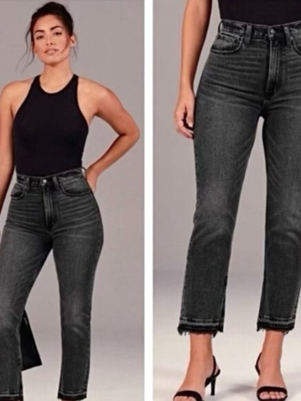 Abercrombie & Fitch Ultra High Rise Ankle Straight Jean